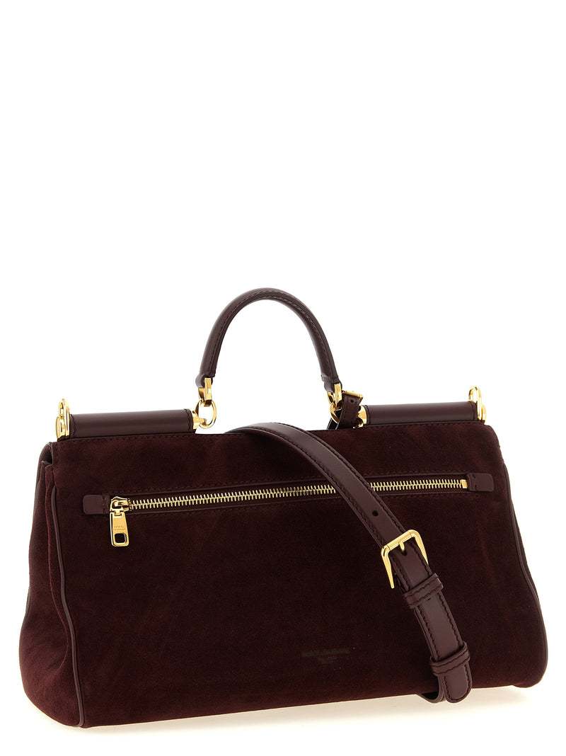 Dolce & Gabbana My Sicily Bordeaux Calfskin Handbag