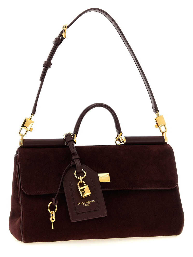 Dolce & Gabbana My Sicily Bordeaux Calfskin Handbag