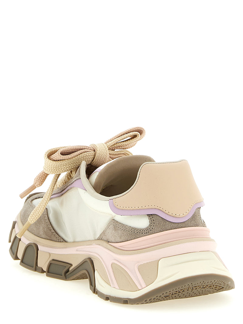 Dolce & Gabbana Beige Calfskin Country Road Sneakers