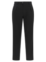 Incotex Black Polyester Dress Pants