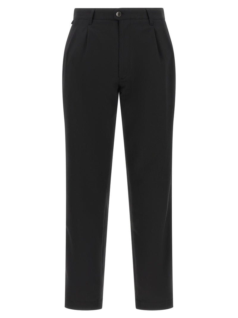 Incotex Black Polyester Dress Pants for Men