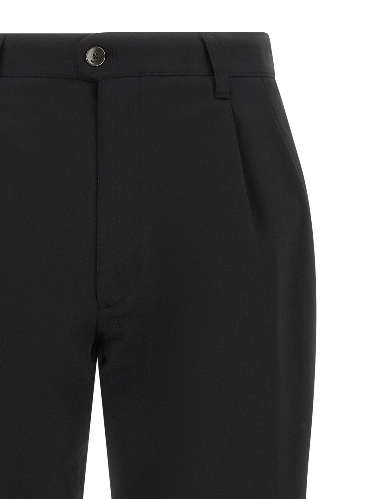 Incotex Black Polyester Dress Pants