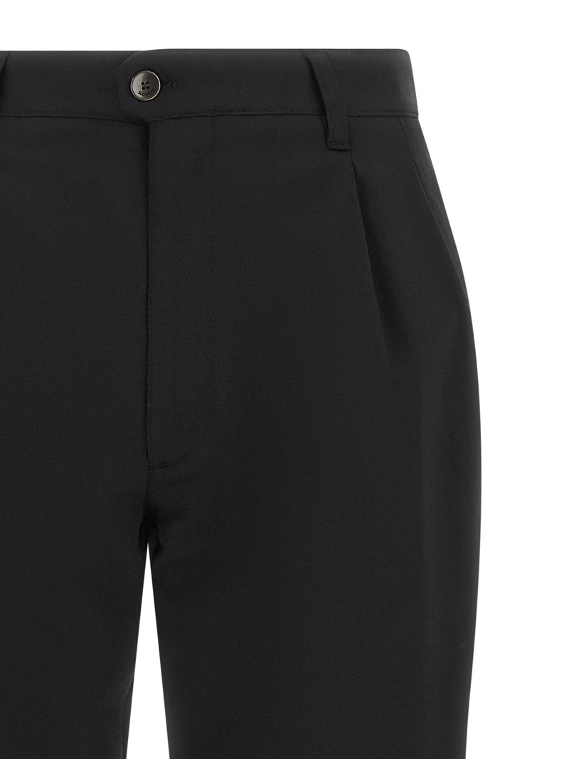 Incotex Black Polyester Dress Pants for Men