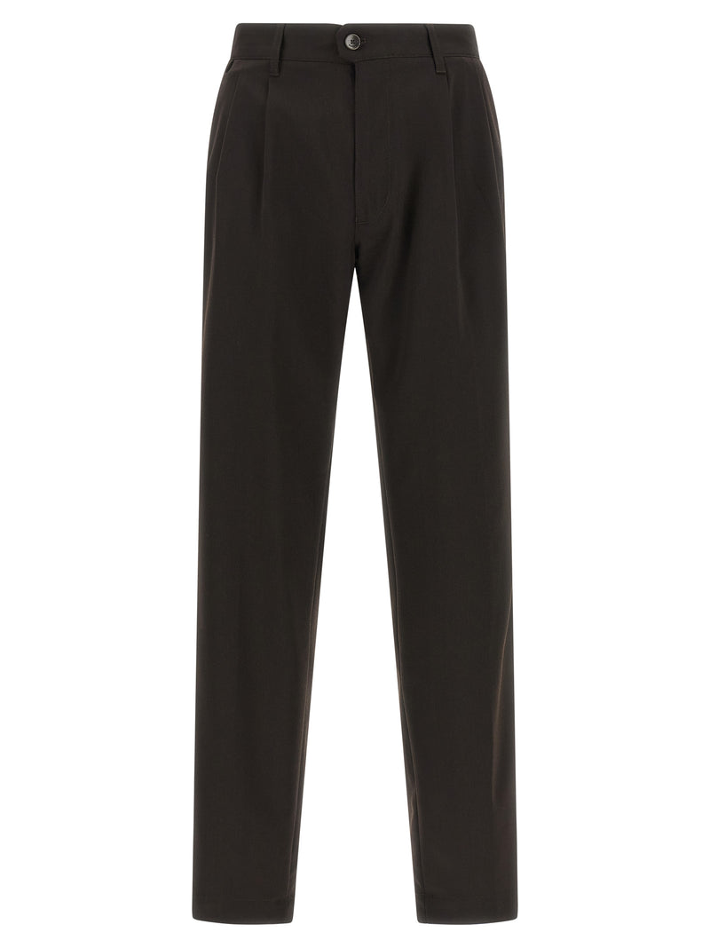 Incotex Brown Polyester Dress Pants for Men