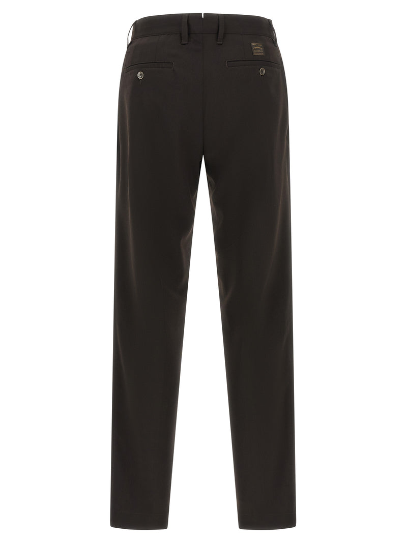 Incotex Brown Polyester Dress Pants for Men