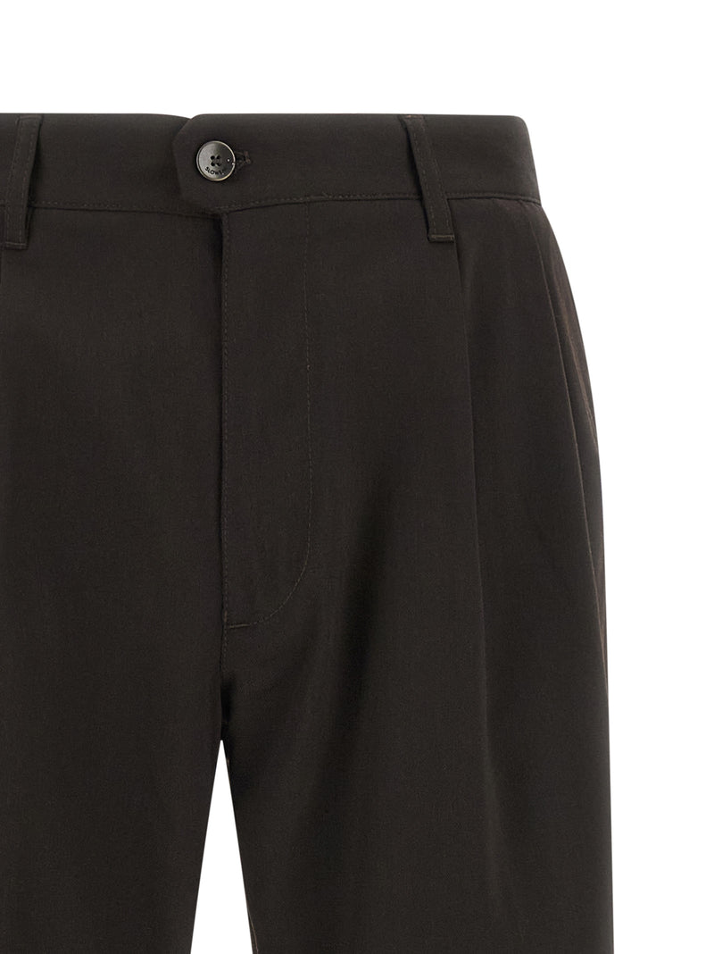 Incotex Brown Polyester Dress Pants for Men