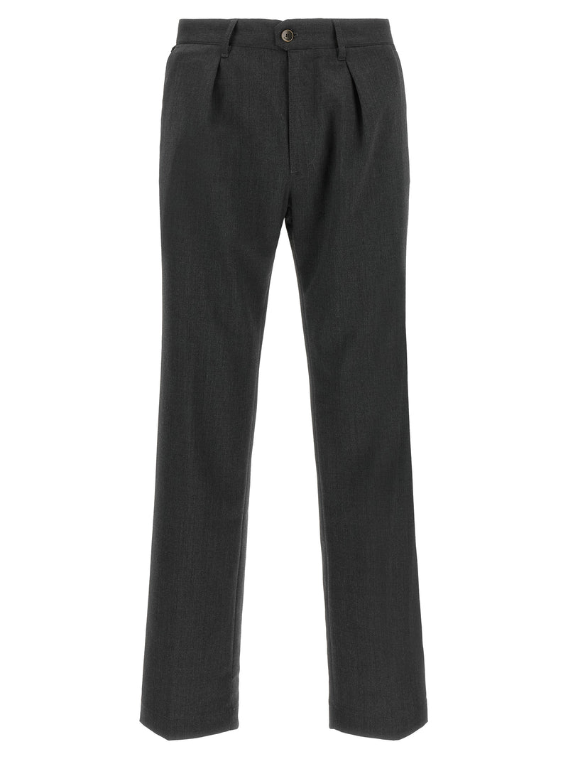 Incotex Gray Polyester Dress Pants for Men