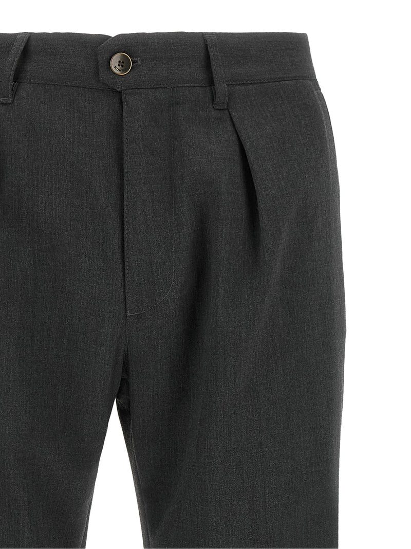 Incotex Gray Polyester Dress Pants for Men