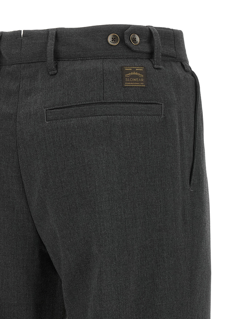 Incotex Gray Polyester Dress Pants for Men