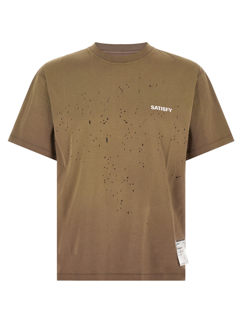 SATISFY MothTech Brown Cotton T-Shirt for Men