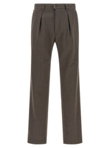 Incotex Brown Polyester Dress Pants