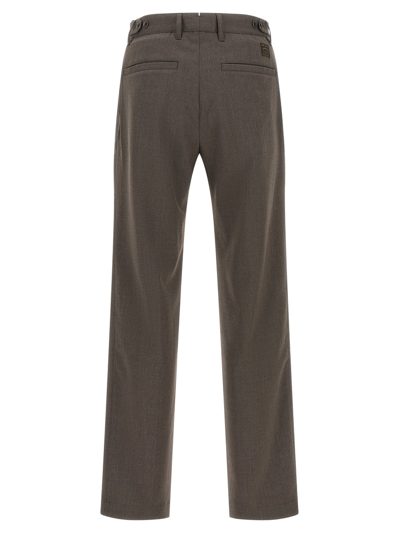 Incotex Brown Polyester Dress Pants for Men