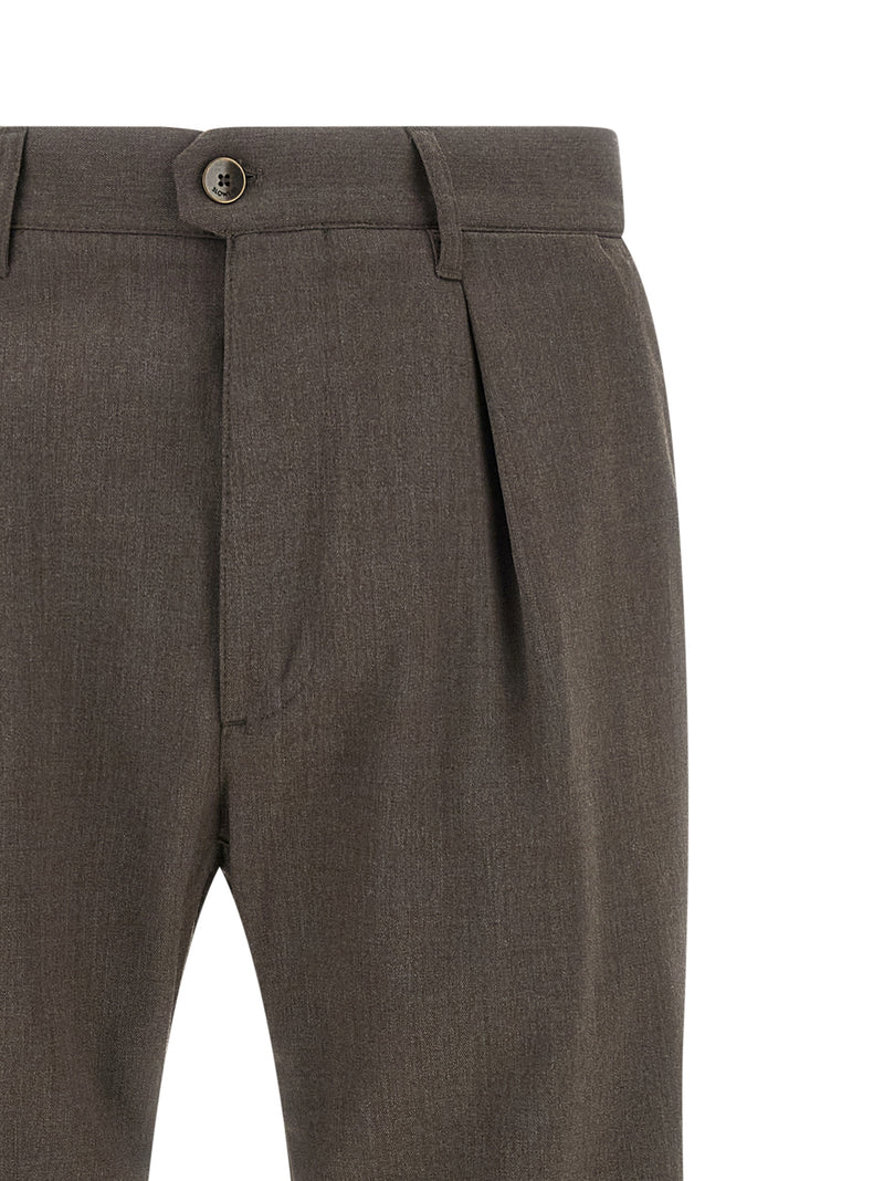 Incotex Brown Polyester Dress Pants for Men