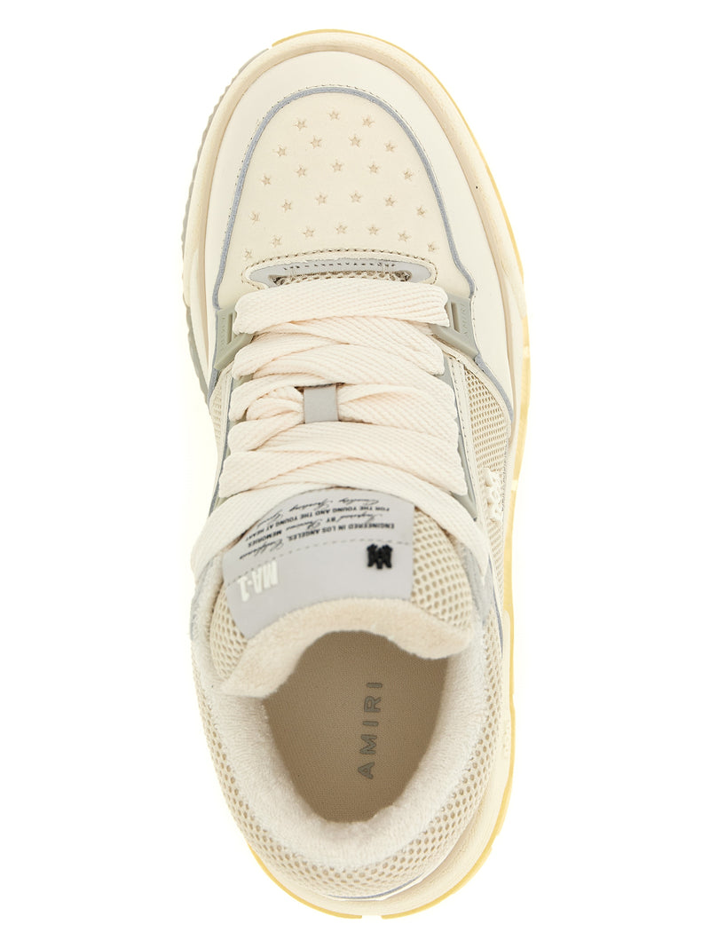 Amiri White Calfskin Chunky Sneakers - MA-1 Style