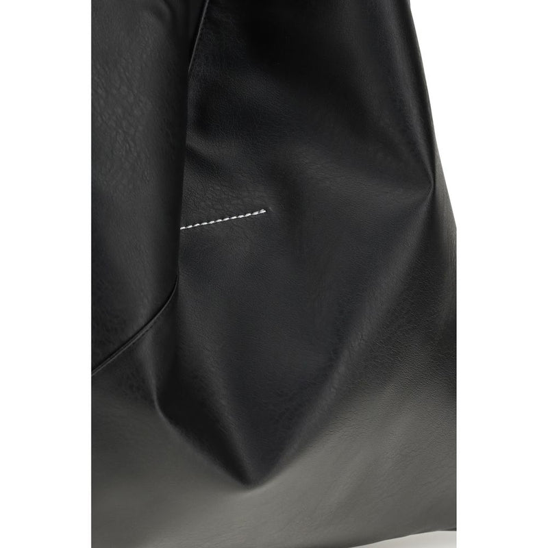MM6 Black Polyethylene Handbag - Minimalist Elegance