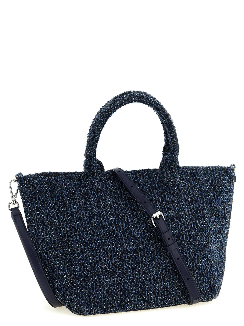 Ganni Blue Organic Cotton Tote Bag - Chic & Sustainable