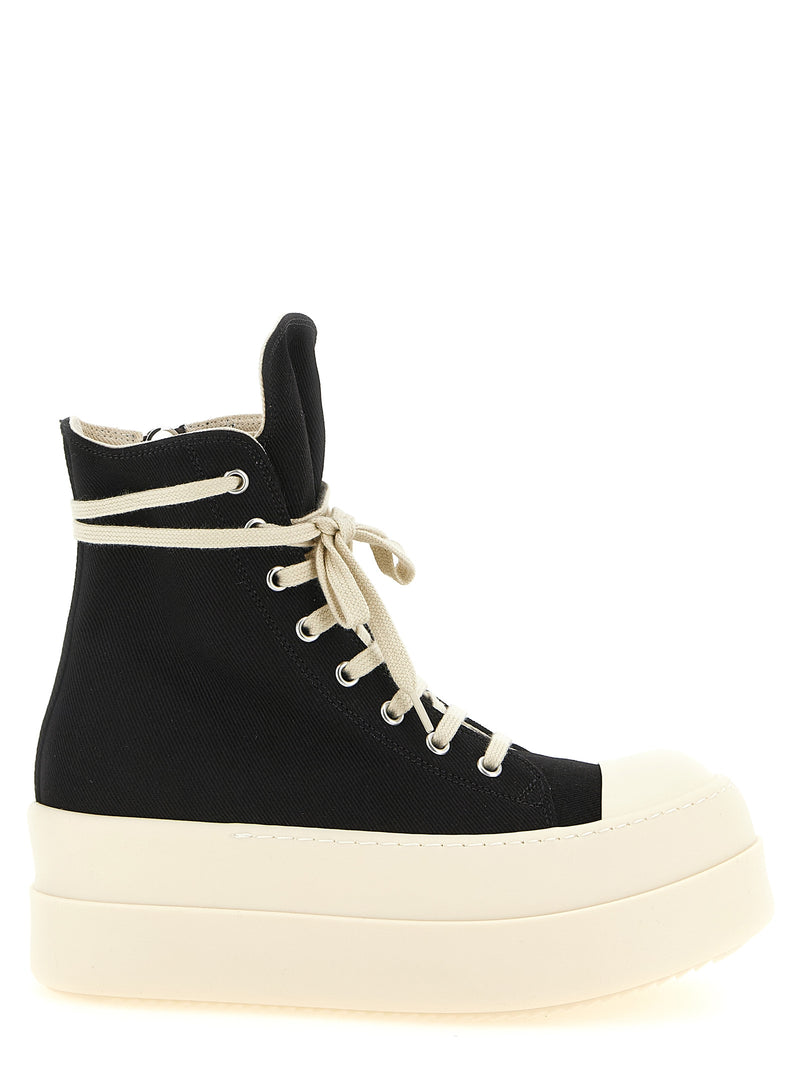 DRKSHDW Mega Bumper Black Cotton Platform Sneakers