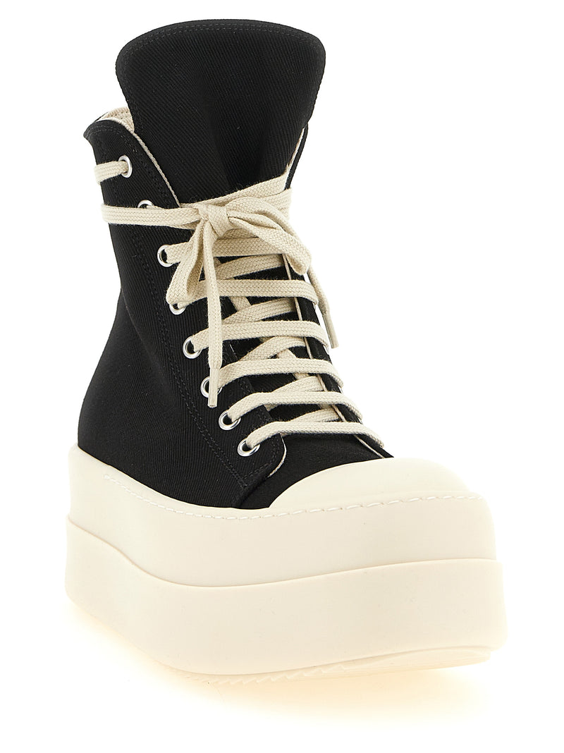 DRKSHDW Mega Bumper Black Cotton Platform Sneakers