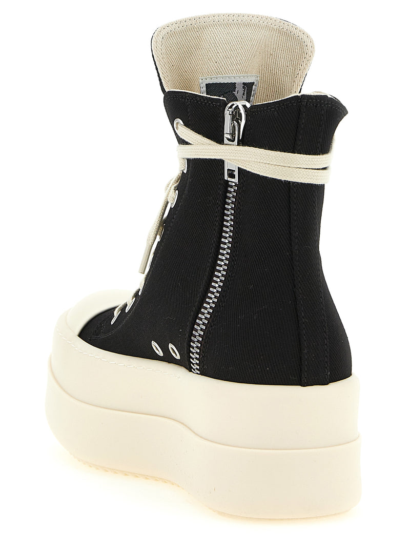 DRKSHDW Mega Bumper Black Cotton Platform Sneakers