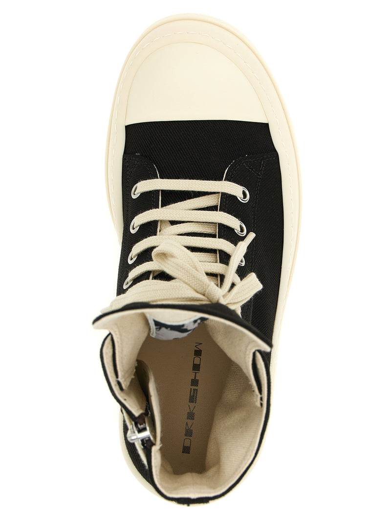 DRKSHDW Mega Bumper Black Cotton Platform Sneakers