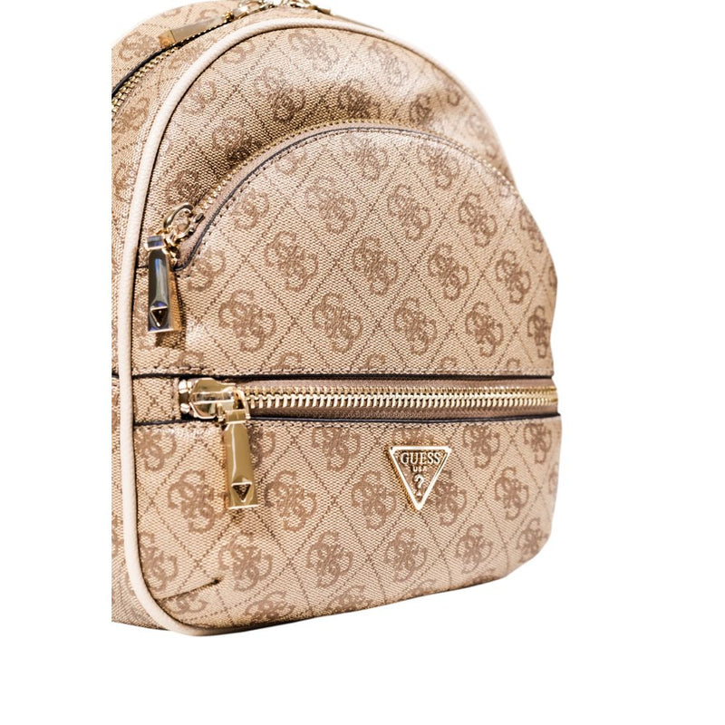 Guess Manhattan II Beige Polyethylene Backpack for Women