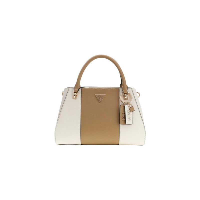 Guess NOELLE II Luxury Satchel Handbag - Beige