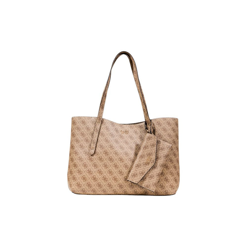 Guess Brenton Tote Handbag - White Polyurethane