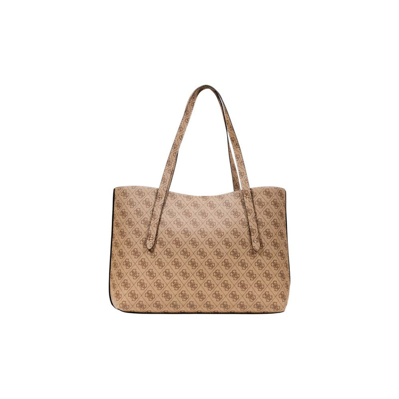 Guess Brenton Tote Handbag - White Polyurethane