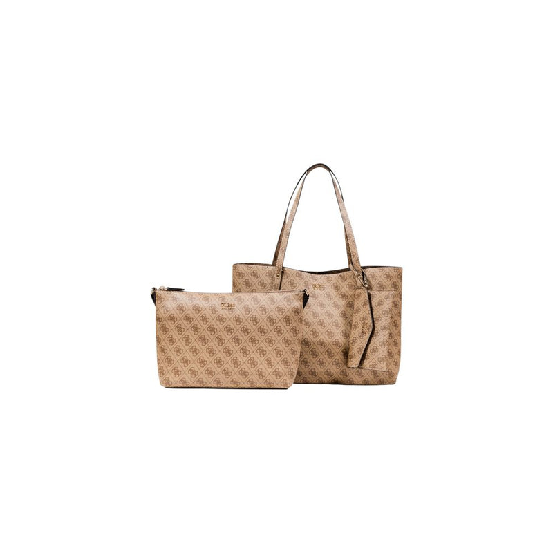 Guess Brenton Tote Handbag - White Polyurethane