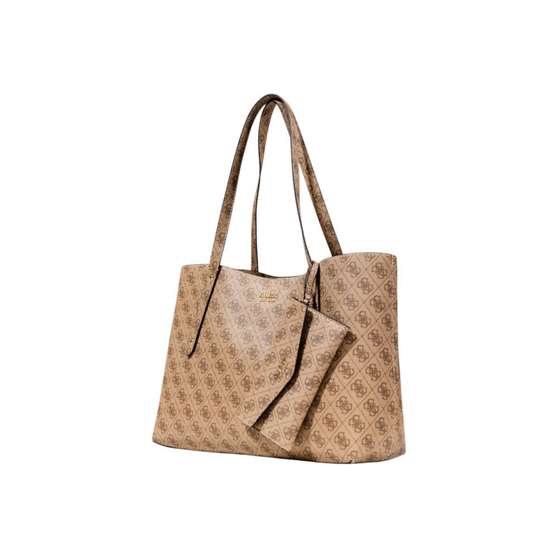 Guess Brenton Tote Handbag - White Polyurethane