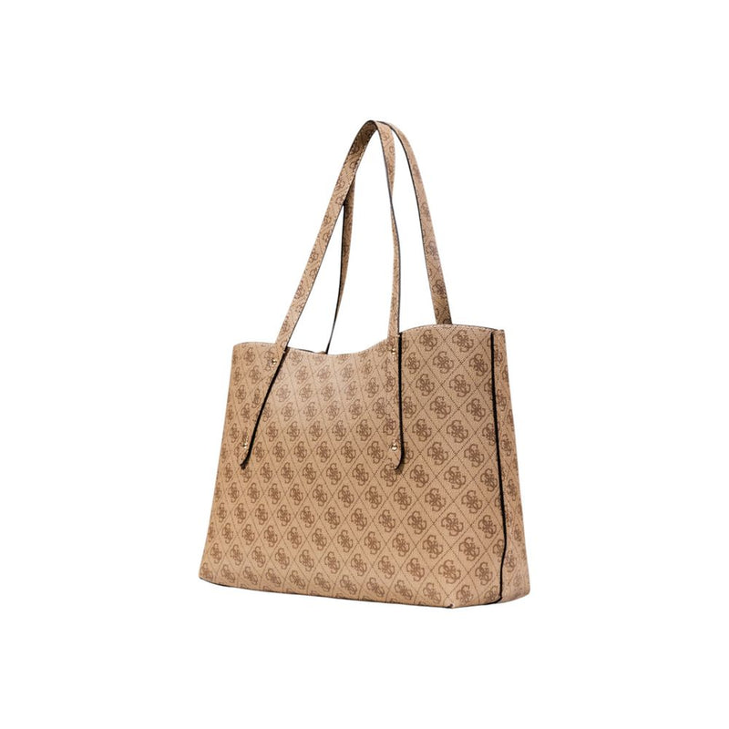 Guess Brenton Tote Handbag - White Polyurethane