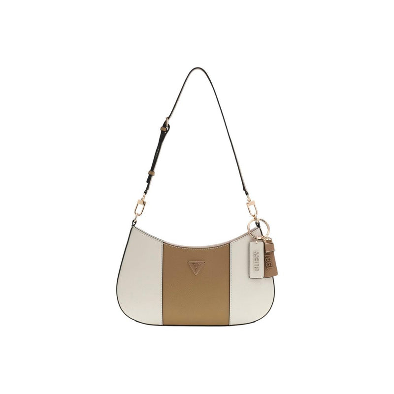 Guess Noelle II Top Zip Shoulder Bag - Beige