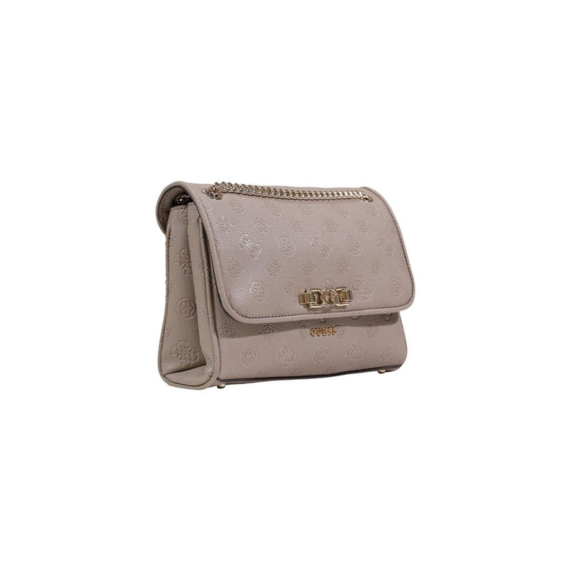 Guess ANISE Convertible Xbody Flap Handbag in Beige