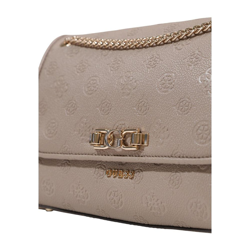 Guess ANISE Convertible Xbody Flap Handbag in Beige