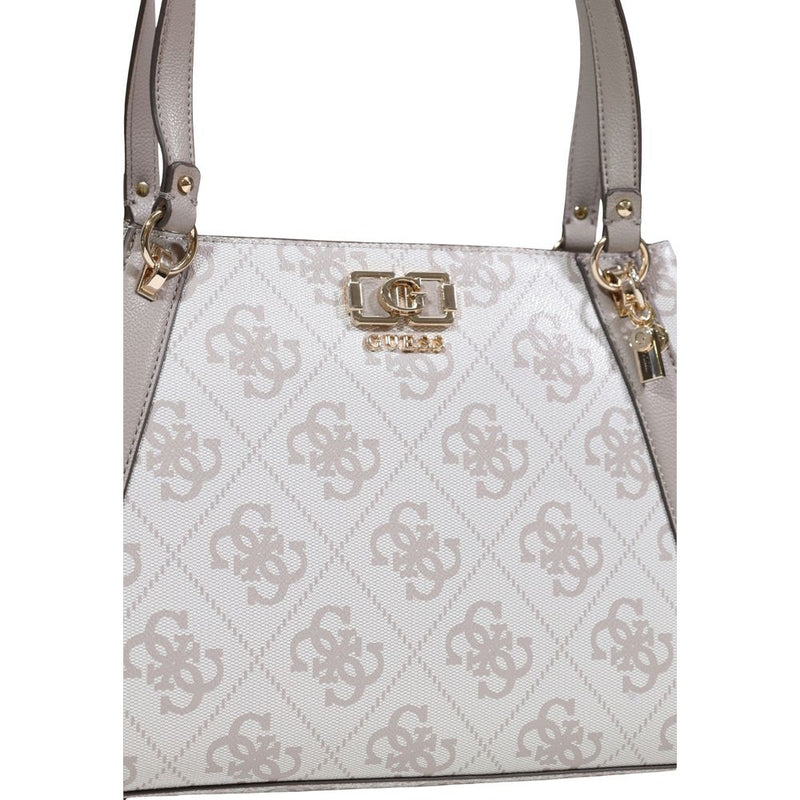 Guess KARNILLA LOGO GFRIEND CARRYALL Beige Handbag