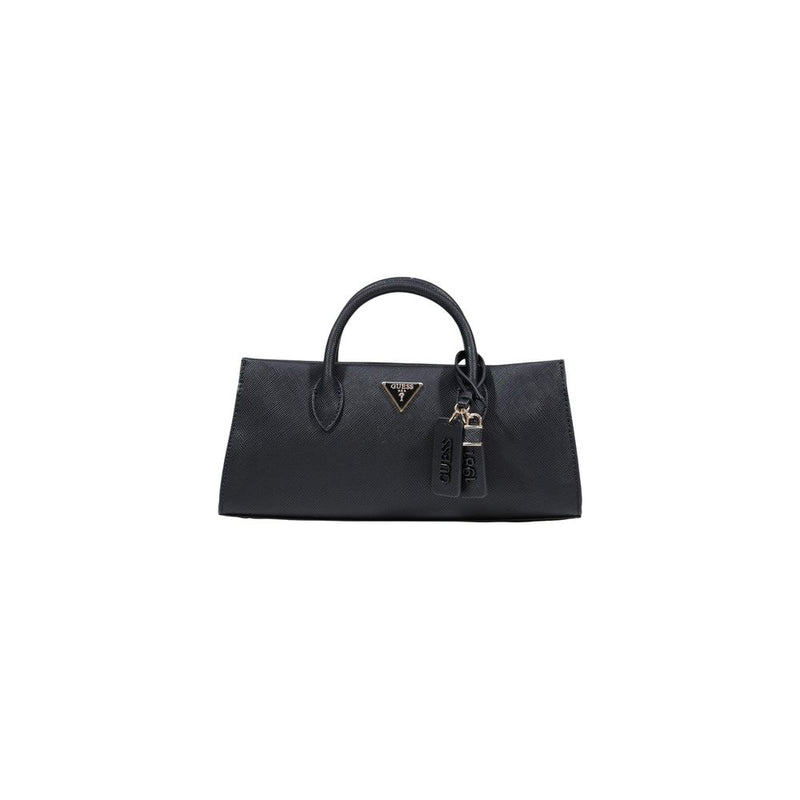 Guess Noelle II Girlfriend Satchel - Black Polyurethane Handbag