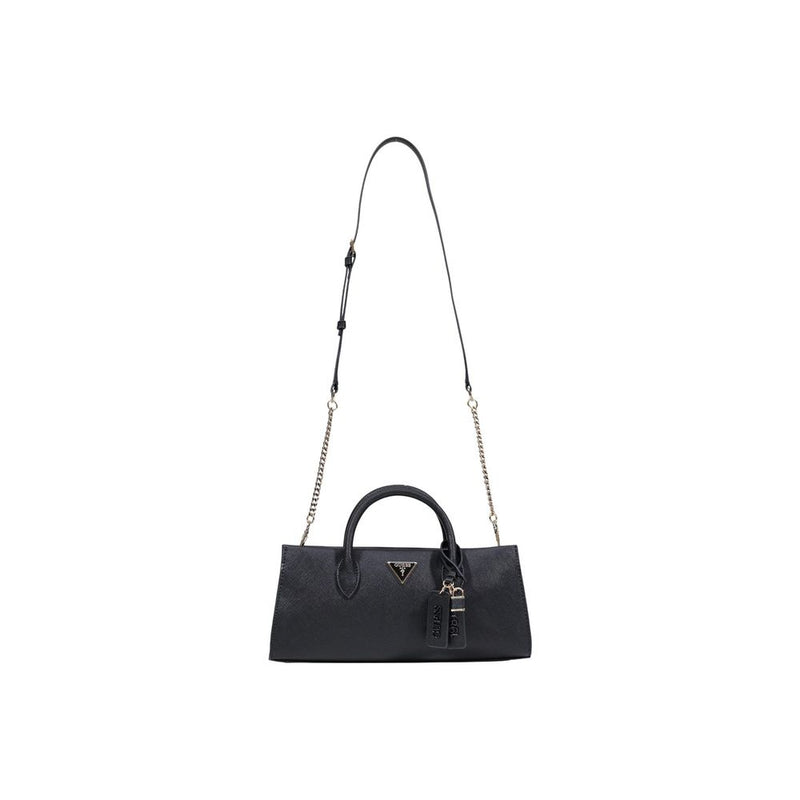 Guess Noelle II Girlfriend Satchel - Black Polyurethane Handbag