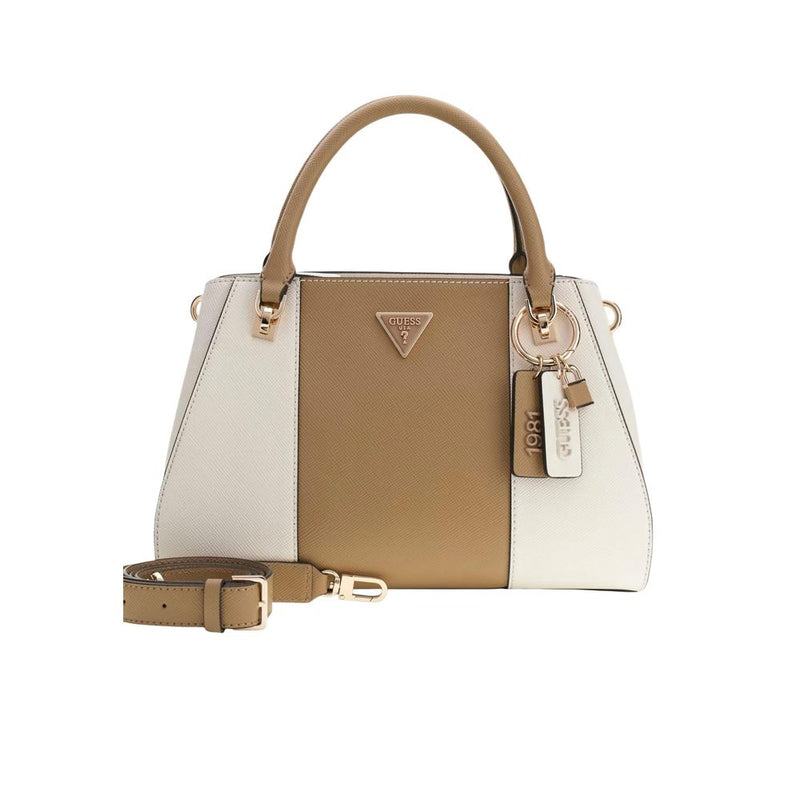Guess NOELLE II Beige Polyethylene Handbag for Women