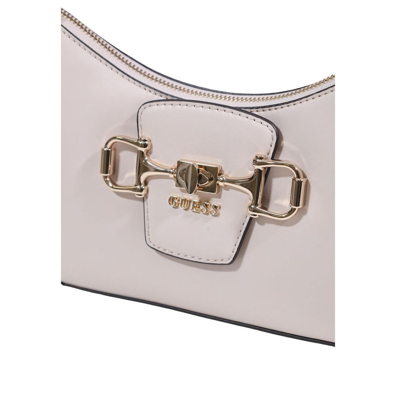 Guess Janie Convertible Shoulder Bag - Pink Polyurethane Handbag