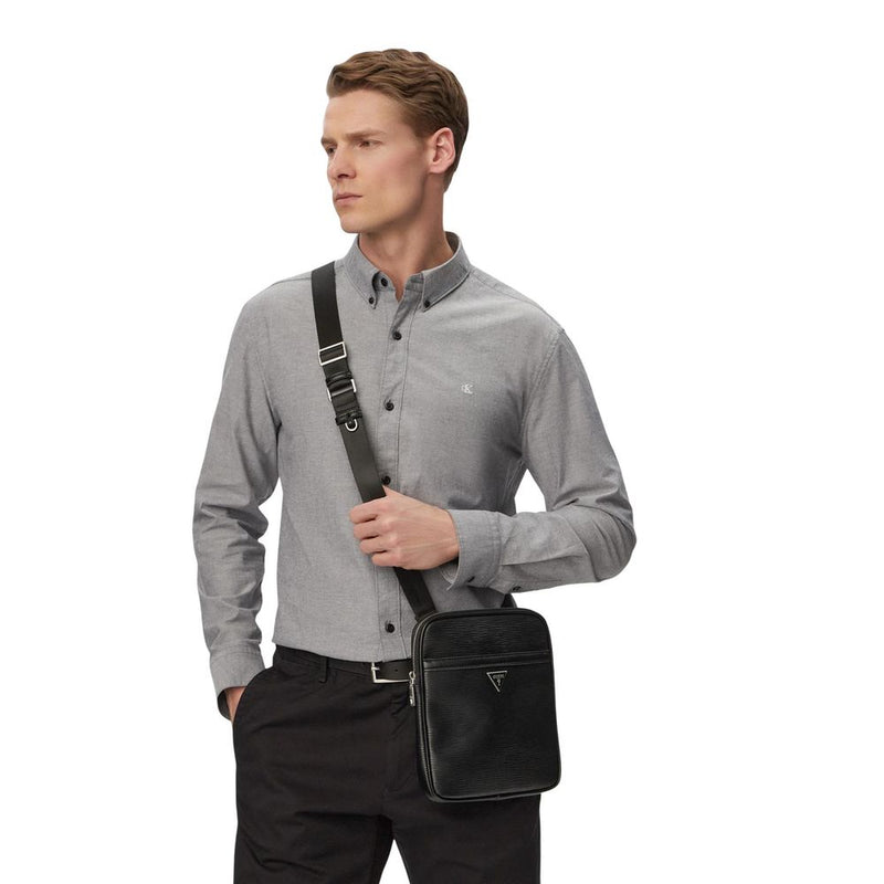 Guess MILANO HMMIPW P6223 Black Polyethylene Messenger Bag