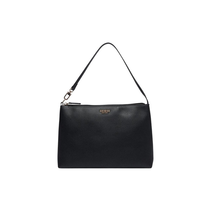 Guess Lucci Girlfriend Satchel Handbag - Black Polyurethane