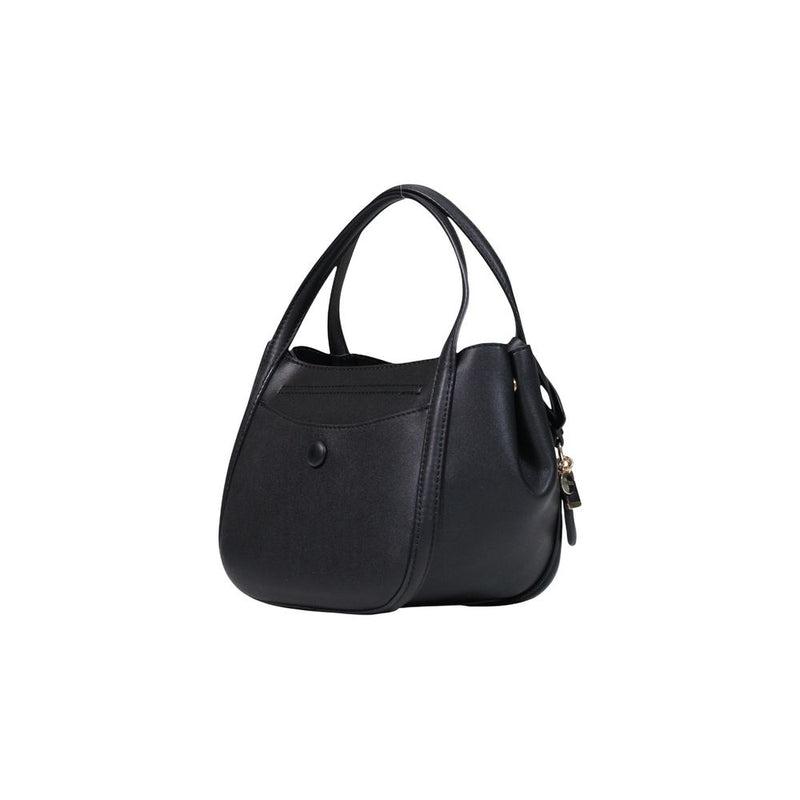 Guess Lucci Girlfriend Satchel Handbag - Black Polyurethane
