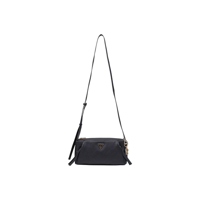 Guess Lucci Girlfriend Satchel Handbag - Black Polyurethane