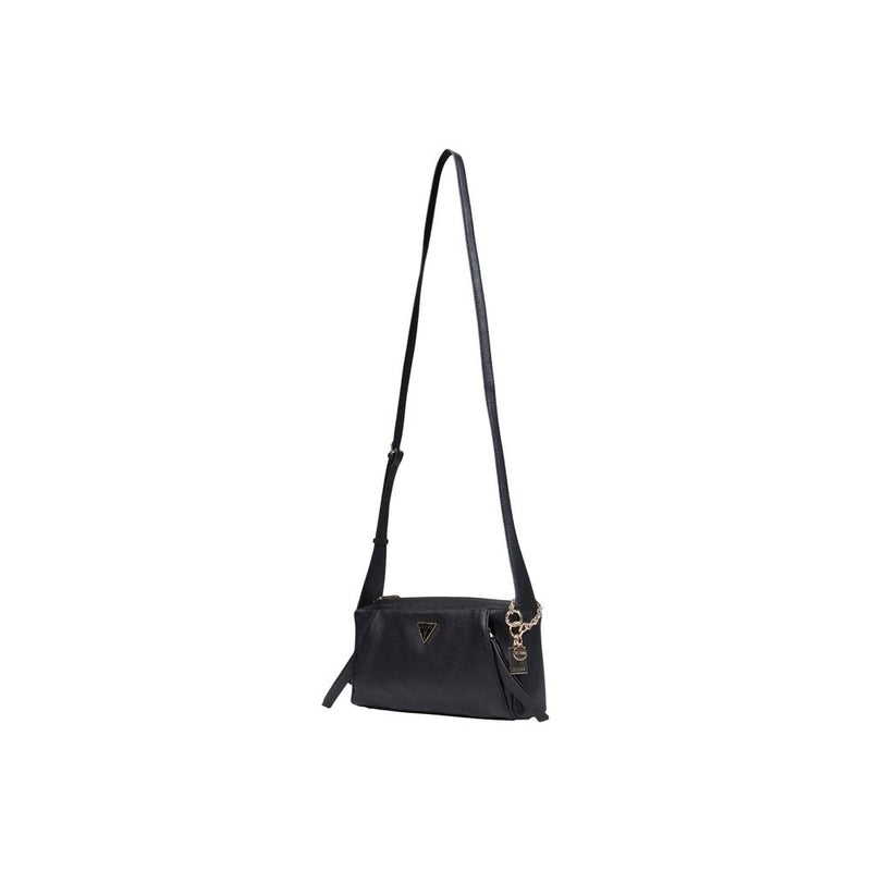 Guess Lucci Girlfriend Satchel Handbag - Black Polyurethane