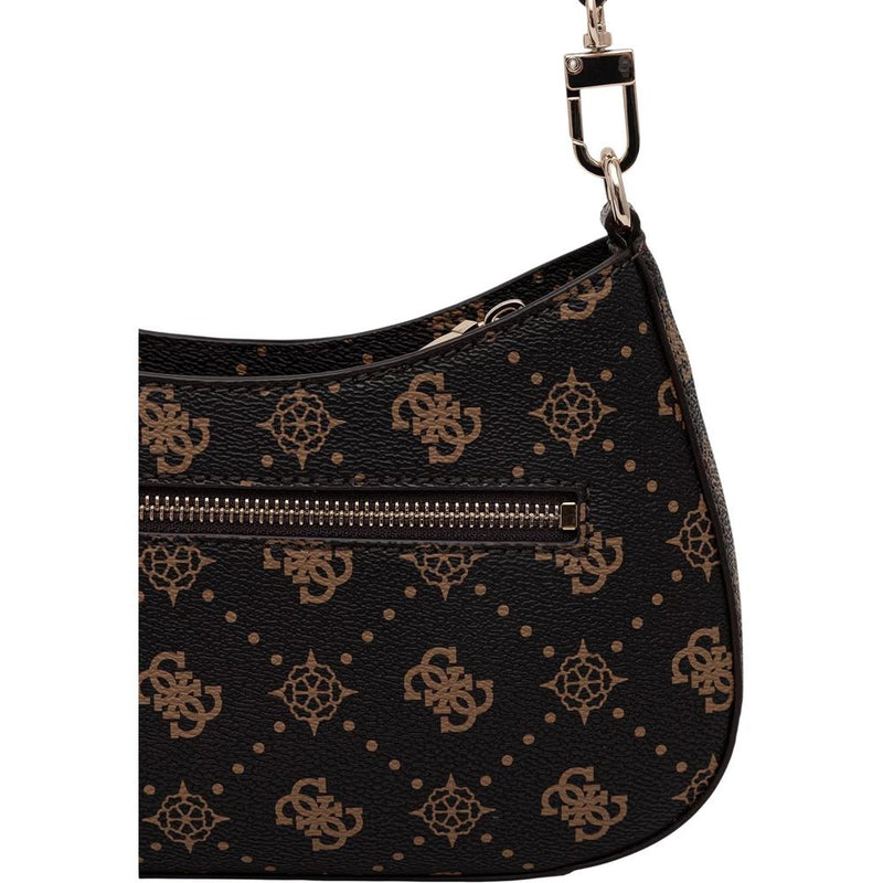 Guess Emelie Logo Handbag - Brown Polyurethane