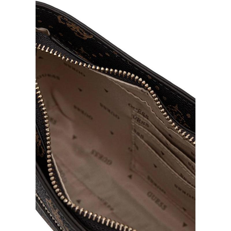 Guess Emelie Logo Handbag - Brown Polyurethane