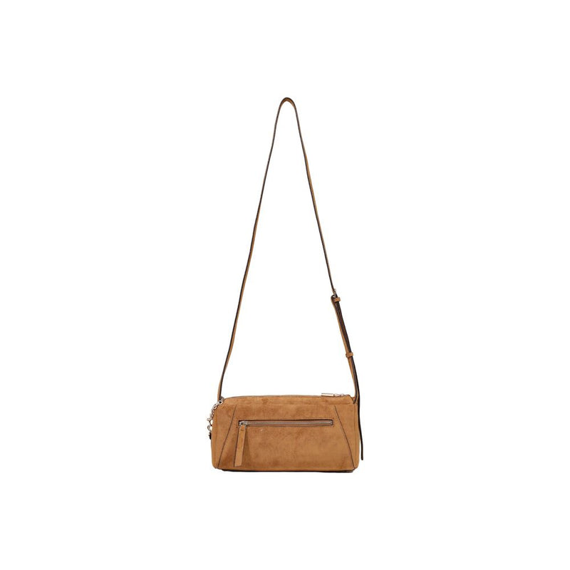 Guess Coleen Logo Small Handbag - Brown Polyester