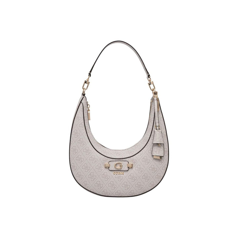 Guess Coleen Logo Small Handbag - White Polyethylene