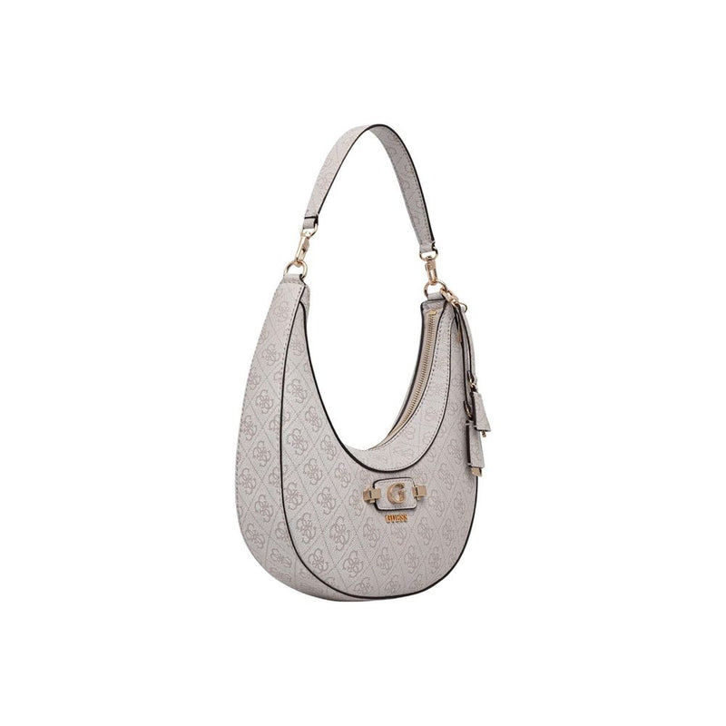 Guess Coleen Logo Small Handbag - White Polyethylene