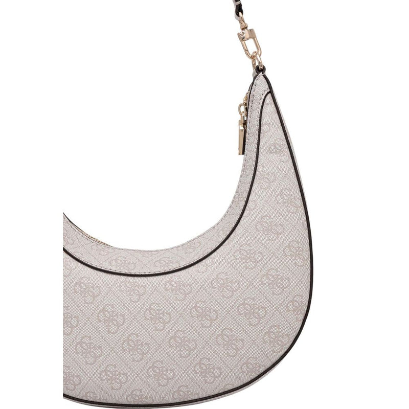 Guess Coleen Logo Small Handbag - White Polyethylene